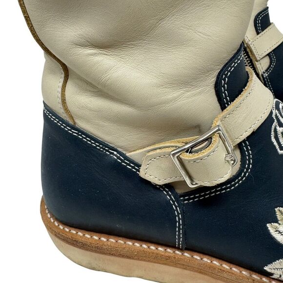 Patrick Winget Two Thousand Never 6 Boots Embroidered Floral USA Made Mens READ - Picture 3 of 16